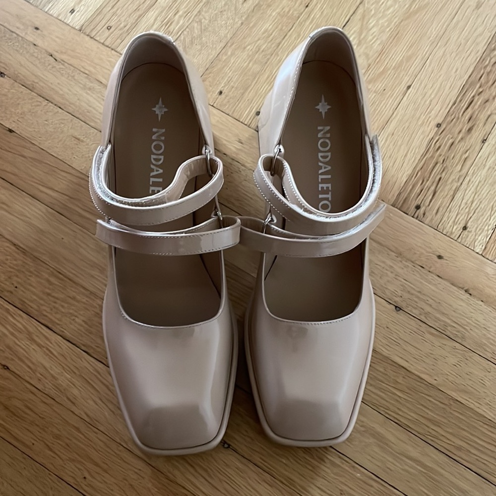 Nodaleto Bulla Babies chunky heel mary-jane in Spanish Nude - Picture 2 of 9